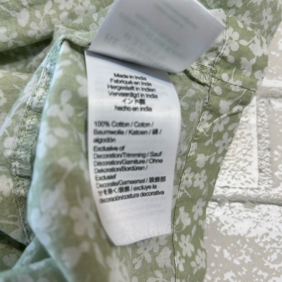 J. Crew Green Floral Ruffle Straps Tank - Picture 6 of 8